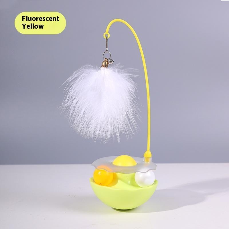 Interactive Cat Tumbler Toy - Feather Balance Ball for Endless Fun