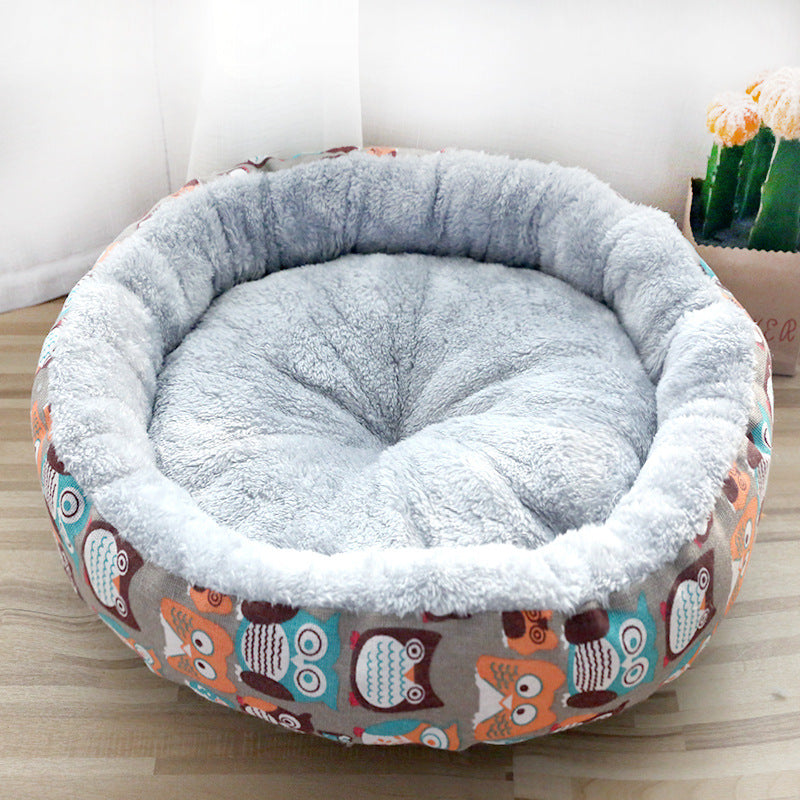 Cozy Round Pet Bed-Soft & Snug Comfort