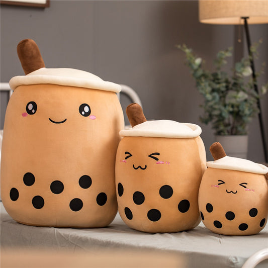 Boba Plush Pillow-Cute Bubble Tea Cup Stuffed Toy for Kids and Adults