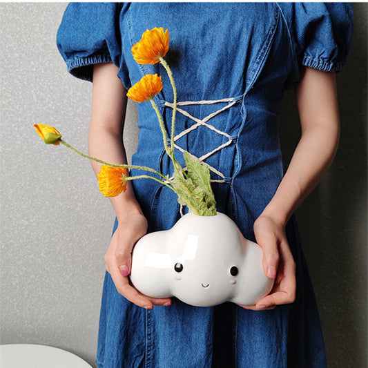 Cartoon Cloud Ceramic Vase