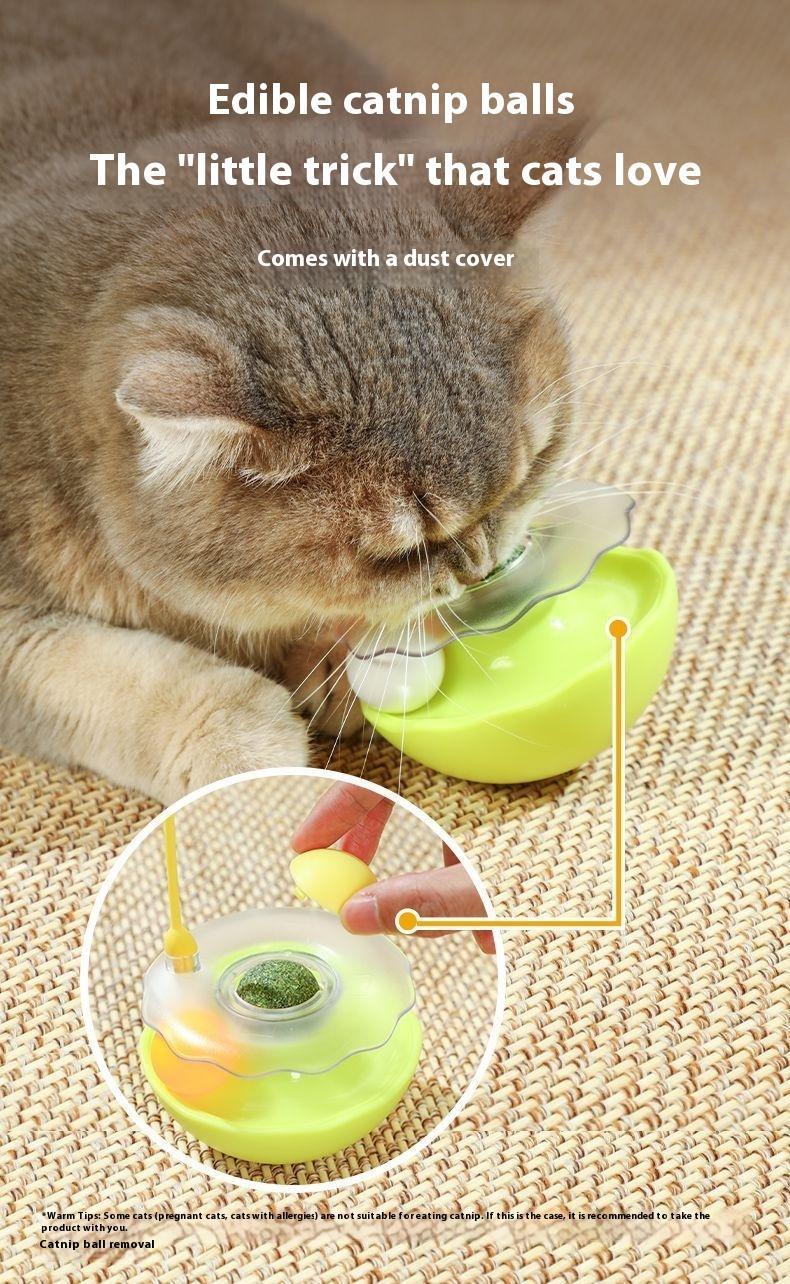 Interactive Cat Tumbler Toy - Feather Balance Ball for Endless Fun